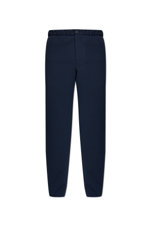 パンツ Giorgio Armani dark navy slacks 90s Giorgio Armani Vintage 80s 90s Navy Blue Wool Balloon